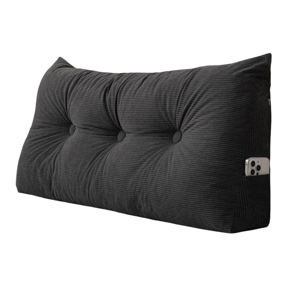 Triangular Wedge Headboard Pillow with Side Pockets Positioning Support Ergo-Triangle Headrest Lumbar Support Bed Backrest