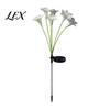 Weather Resistant Flower Decor Solar Lily Light, Garden Lights with Stake, LED Yard Lamp, Warm White Path Lighting Outdoor Decorative Lighting,