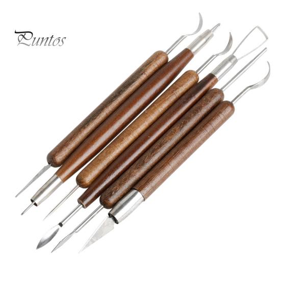 

6шт набор для лепки глины восковые инструменты для резьбы по керамике формовщики полимерное моделирование