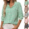 Women's Printed Work Clothes, Sloping Collar And Double Layer Pockets, Basic Top Pullover
