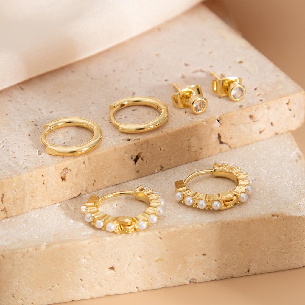 Earrings Fashion Geometric Metal Ear Buckles Women'S Simple U-Shaped Stud Earrings Diamond Drop Earrings