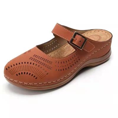Mode 2024 Heißer Sommer Lässige Damen Sandalen und Hausschuhe Grenzüberschreitende Linie Ausgehöhlt Übergröße Keil Damen Sandalen Femmes Strandschuhe