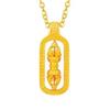 Rose Flower Crown Pure Gold 999 Pendant Set for Women - Qixi Valentine's Day Gift