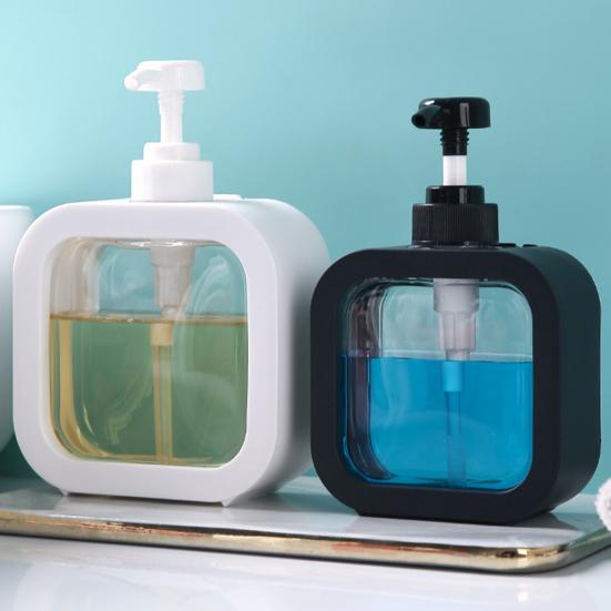 Lotion Bottle Leak-Proof Clear Design Press-down Pump Dispenser Wide-Mouth Plastic Waterproof Liquid Bottle