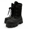 Pristine Short Boots Monolith Logo Lace-up Boots Black Women 36 1U363M Used