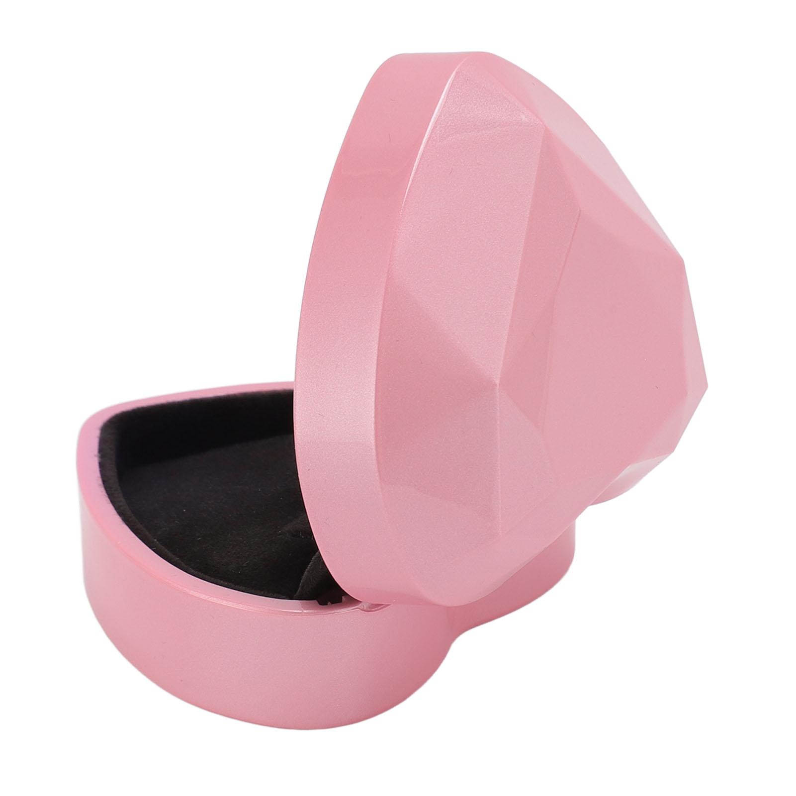 

Светодиодная коробка для ожерелья в форме сердца, элегантная стильная маленькая подарочная коробка для ювелирных изделий для подарка на свадьбу, помолвку розовый