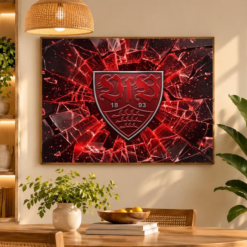 5D Diamond Painting VfB Stuttgart Football DIY Full Drill Diamond Art Kit Home Decoration