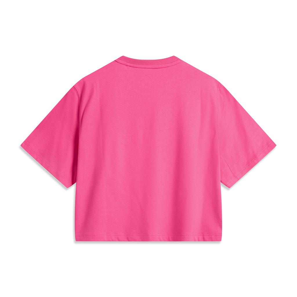 Li Ning X League Of Legends Pool Party Collaboration Esports Series Letter Pattern Printed Breathable Versatile Loose Short Sleeve T-Shirt AHSUA66-6