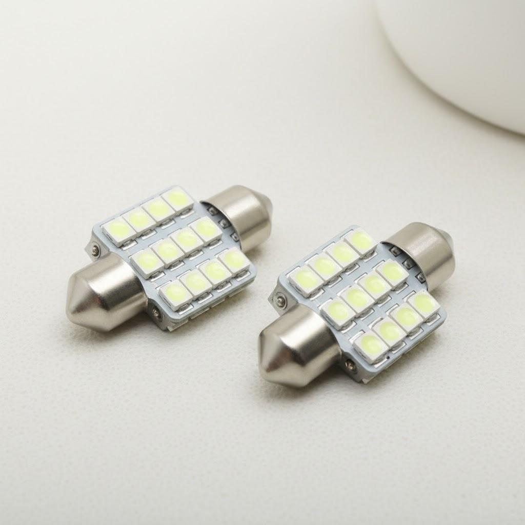 

31mm 12LED Car Interior Dome Map Door Light Bulb Ice Blue Lamp Auto Reading Door Rear Lights DC 12V 2pcs