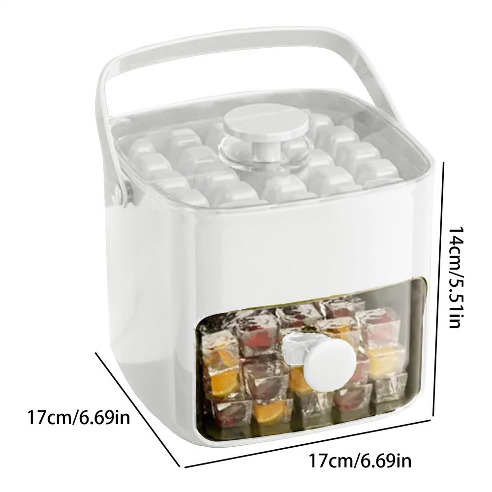 Ice Tray Mold Chilling Cube Maker Bin With Lid Portable Large Capacity Ice Maker Tool for Gathering Picnic Camping Kitchen Party