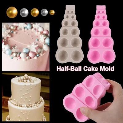 Stampo in Silicone 3D Perle di Perline Grande Piccolo Mezza Sfera Stampo per Torta Caramelle Cioccolato Stampi da Forno
