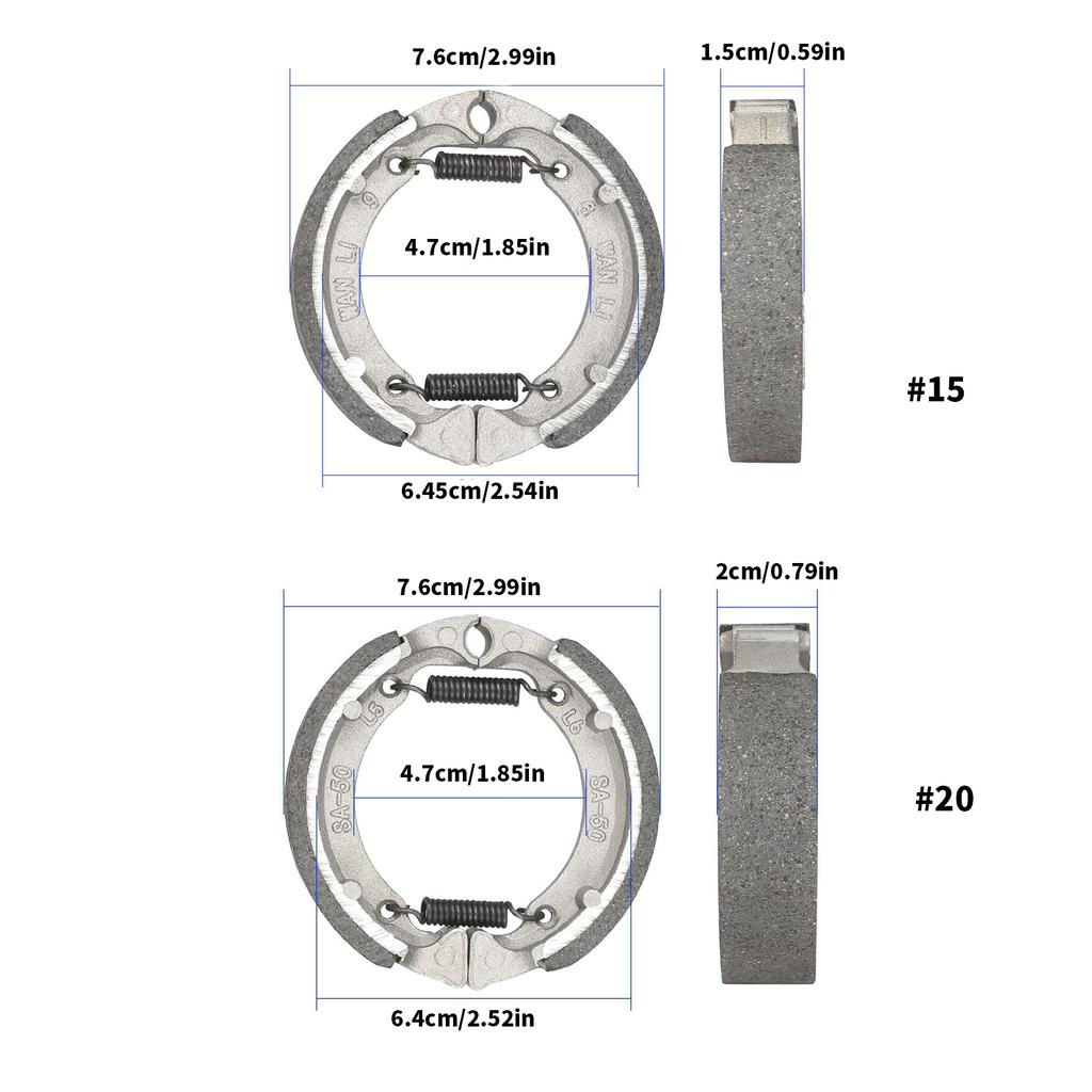 Replacement Part Drum Brake Shoes for Electric Scooter Safety Front Brake Pads Electric Scooter Replacement Shoe Parts