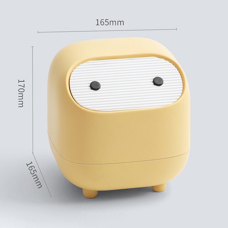 1ks Ninja Stolní odpadkový koš Kreativní Malý Kancelářský Mini Dvouvrstvý Lisovací Odpadkový Koš Roztomilý Ins Mini Úložný Box na Odpadky