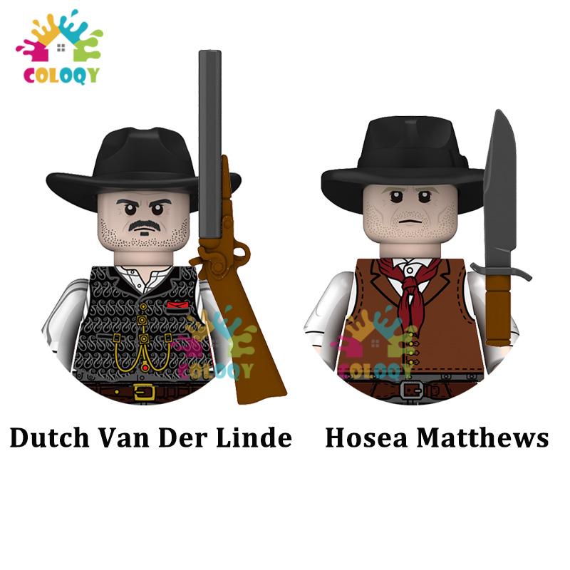 Kids Toys Cowboy Building Blocks Sadie Morgan Police Detective Soldiers Mini Action Figures Toys For Kids Christmas Gifts