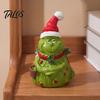Christmas Party Supplies Green Monsters Ornament with Santa Hat And Scarf, Resin Frog Festive Bonsai Ornaments Figurine for Home Decoration,