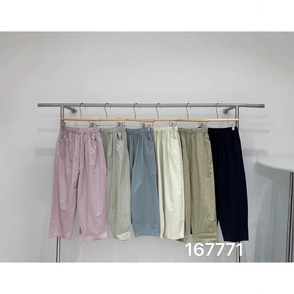 

167771 Korean Style Plus Size High Waist Loose Harem Pants Blue