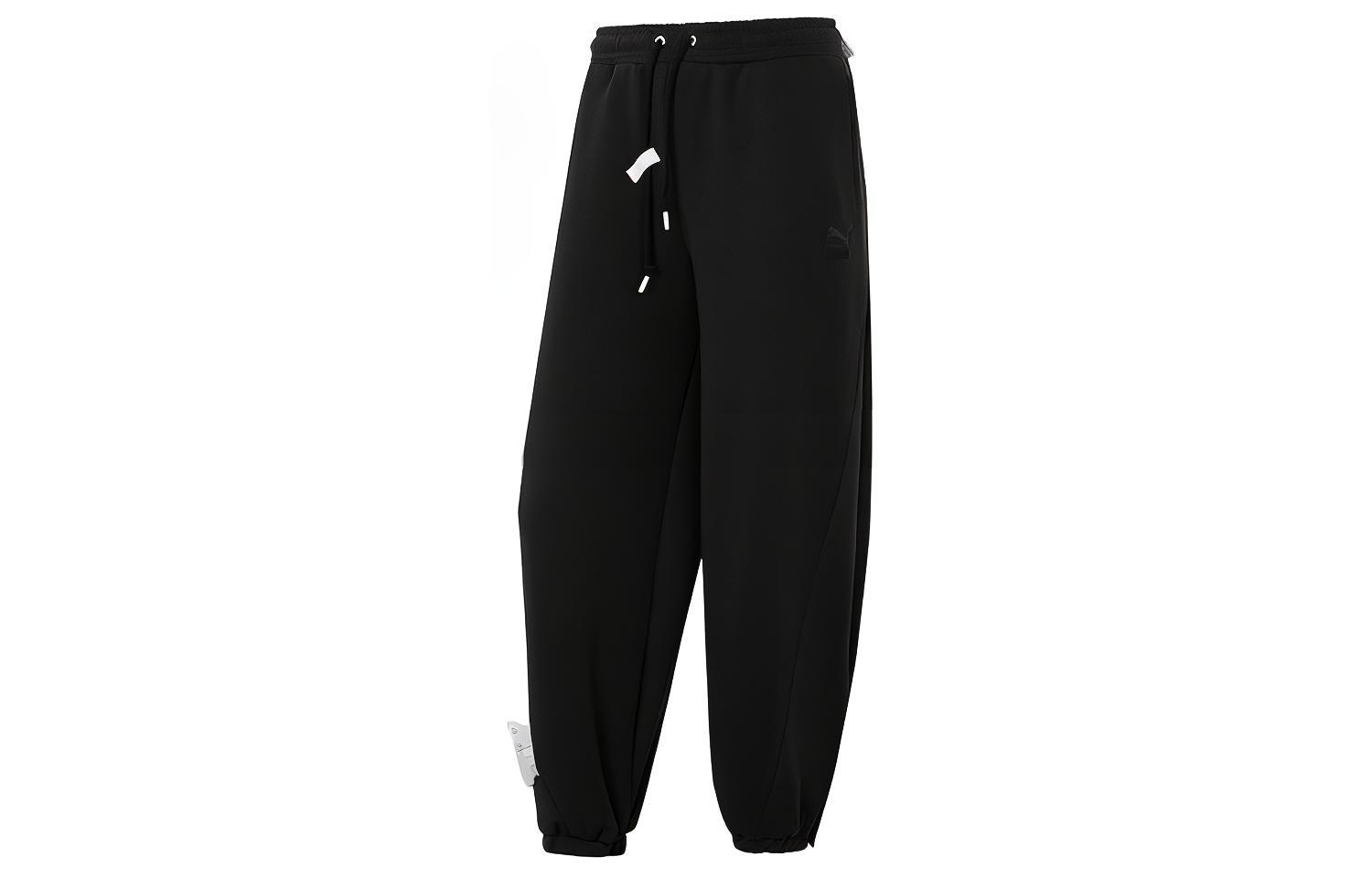 PUMA CNY Knitted Sweatpants Women s Black Moderate Cuffed Pants 539595-01 S