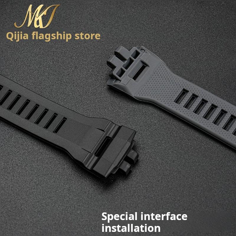 For Casio Small Square Gbd-200sm Gbd-200 Cat Silicone Watch Strap Men Sports outdoors Watchband Black Gray Rubber accessories