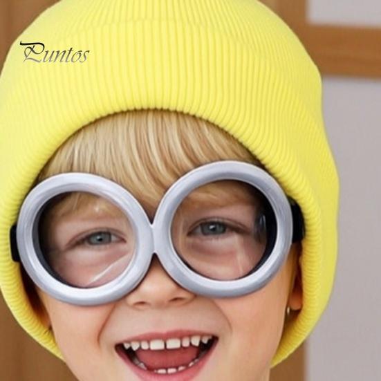 Photo Shoot Cosplay Props 3Pcs Halloween Costume Accessories, Yellow Knitted Hat Steampunk Goggles Warm Breathable Gloves Adults Party Set for