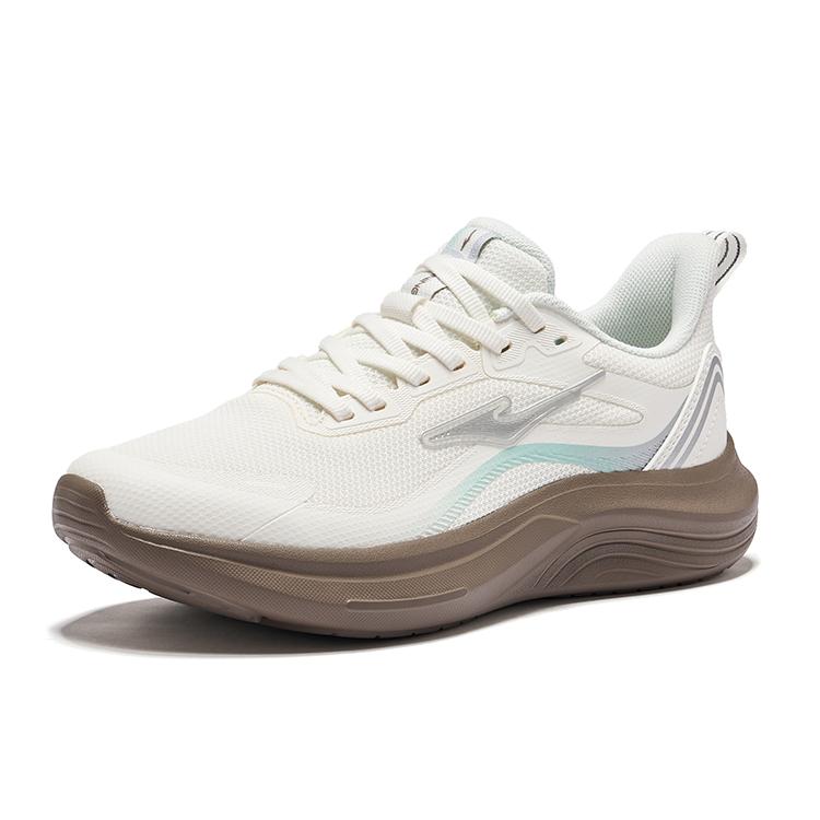 Hongxing Erke Cloud Running Shock Absorption Low Top City Commuting Running Shoes Women sneaker Micro-Crystal-White 52125103319-001