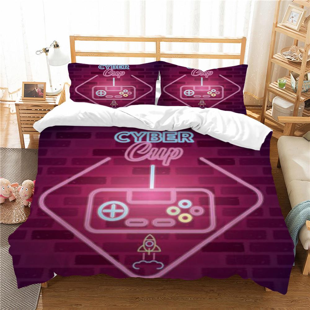 Home Textiles Bed Set 3D Gamepad Print Pillowcase Comfortable Comforter Duvet Covers Microfiber