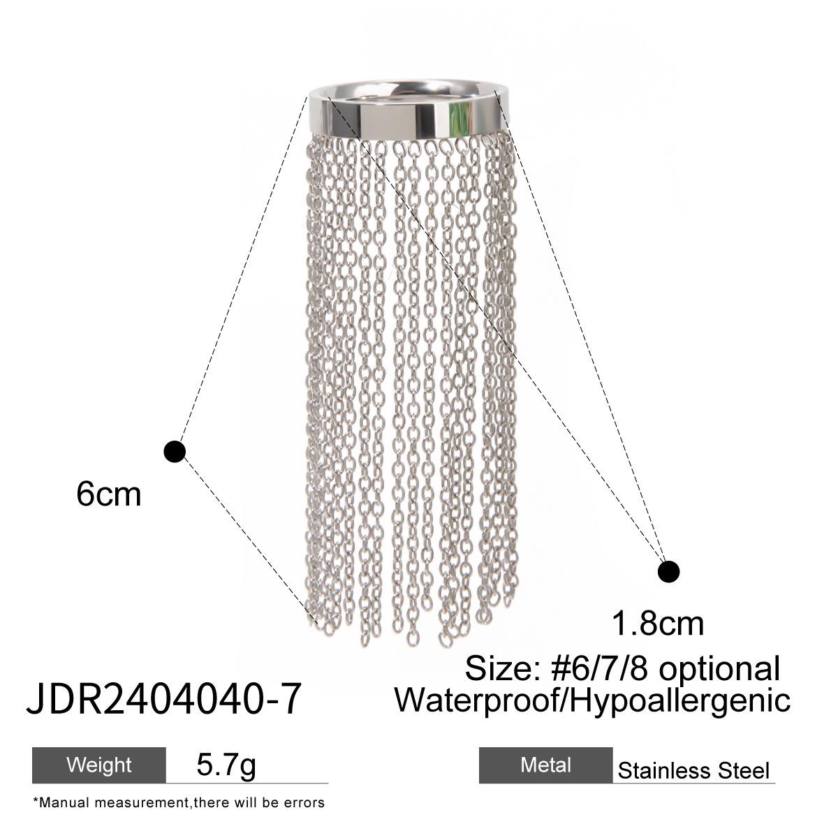 

Jieding Высококлассное европейское и американское кольцо-кисточка из нержавеющей стали с 18-каратным золотым покрытием - Нишевые украшения из титановой стали