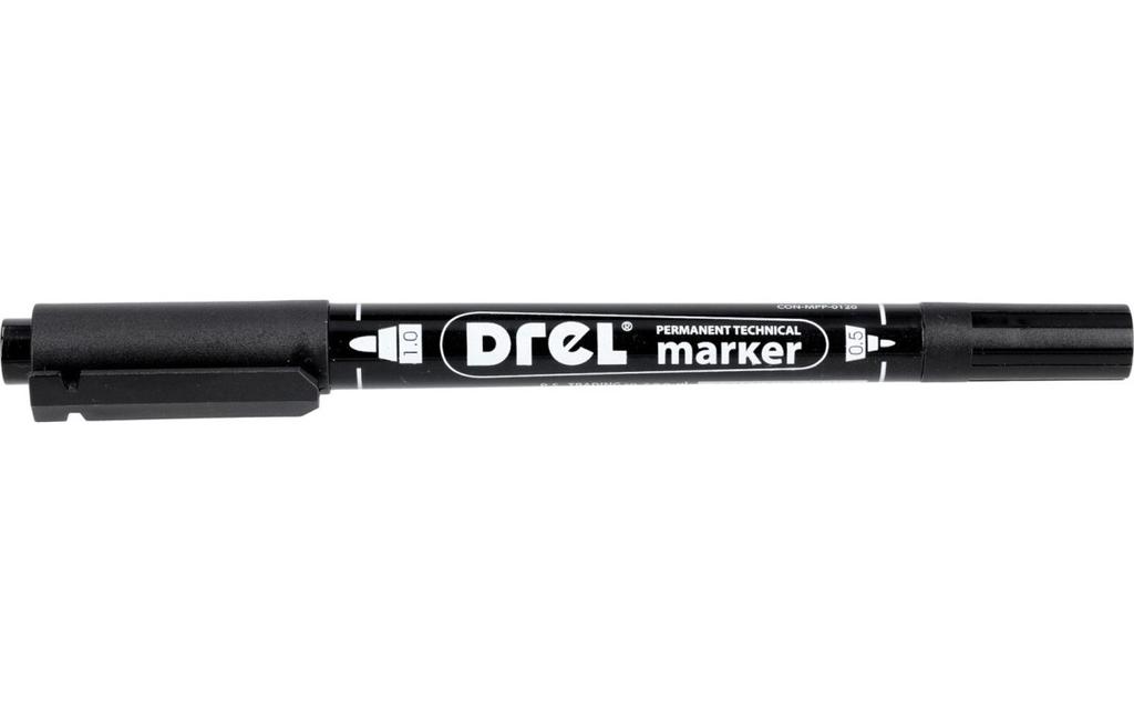 Permanent Marker Black, Double-sided 0.5 - 1.0