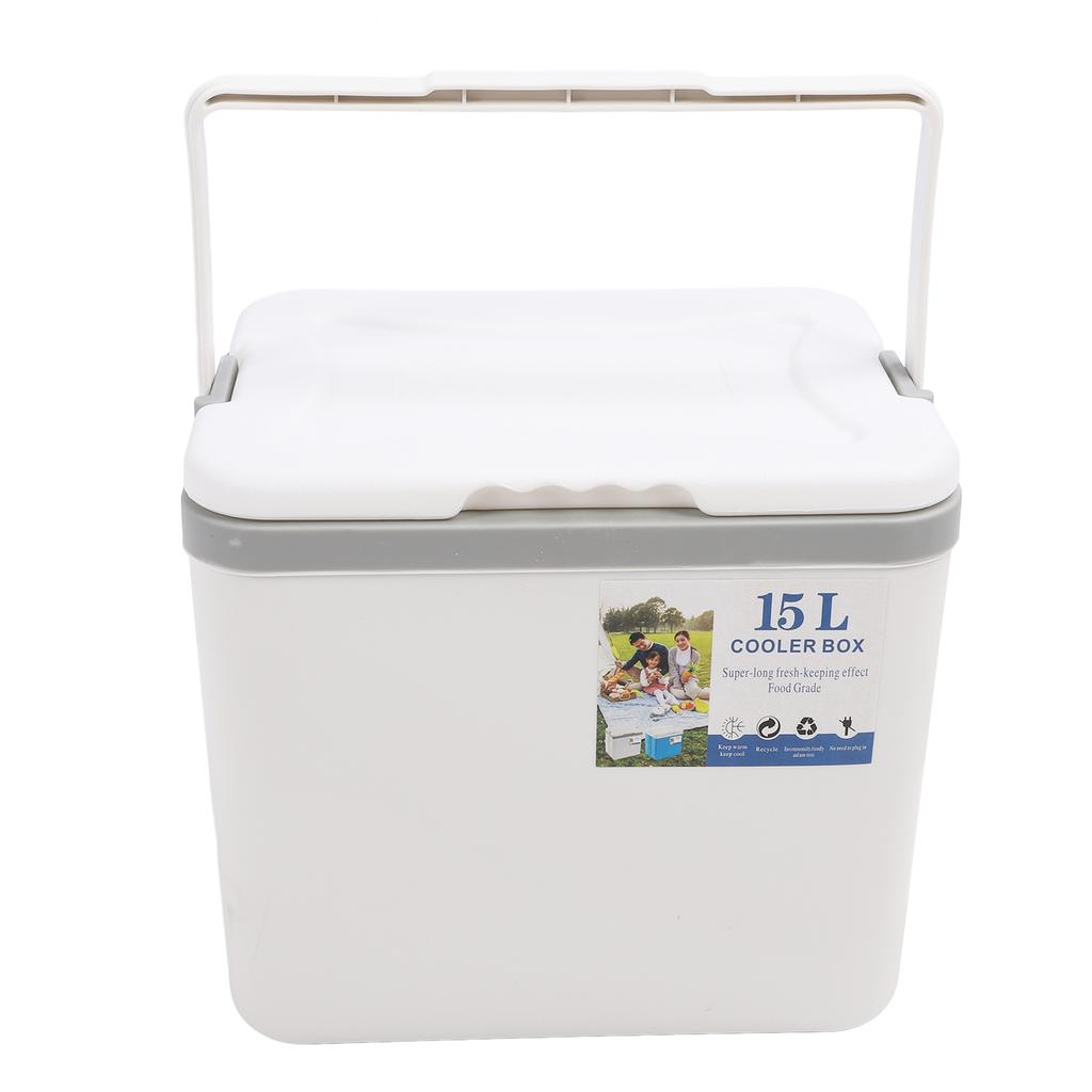 15L Insulated Portable Cooler Professional Lasting Cooling Insulation Hard Cooler Box for Outdoor