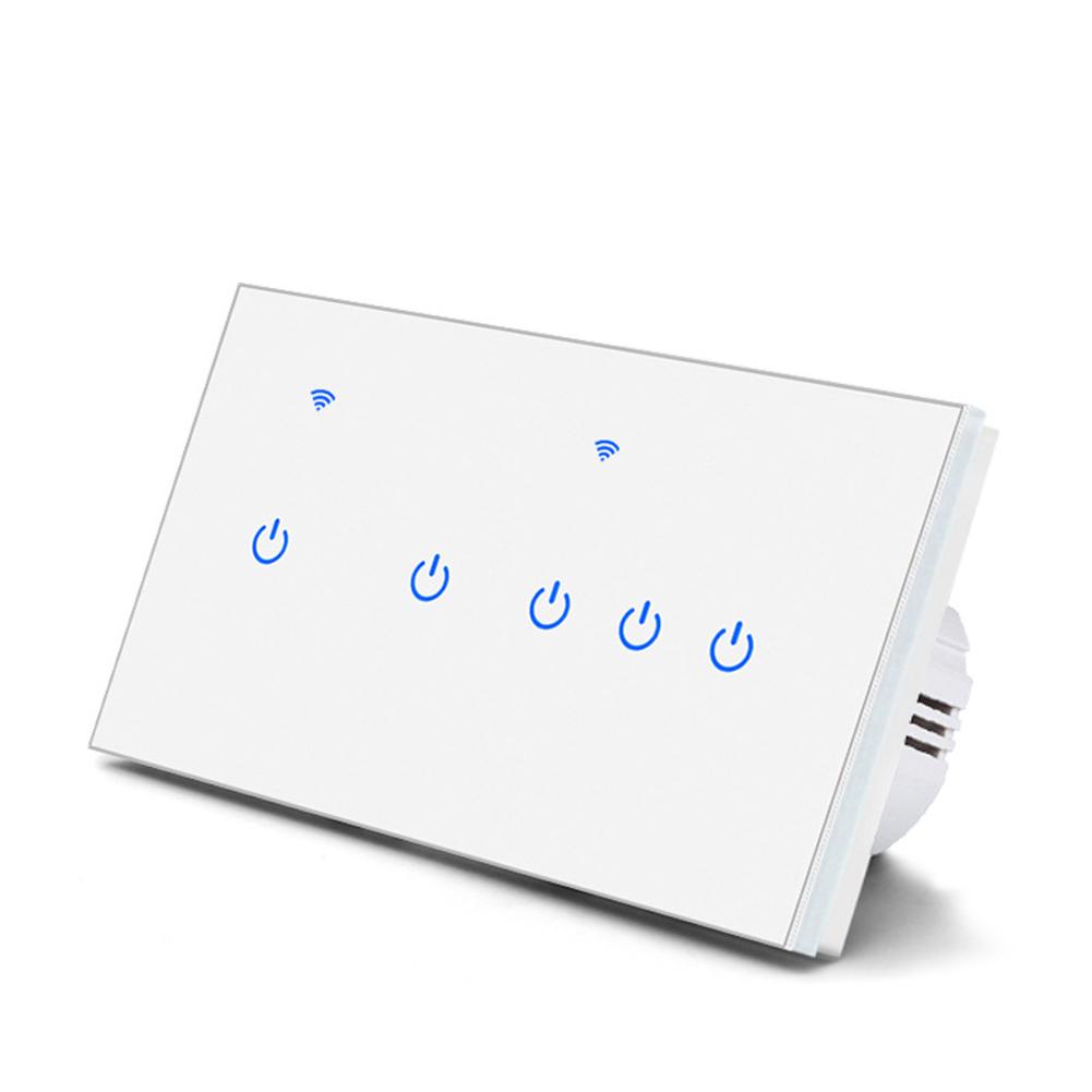 Touch Switch Smart Home Voice Commands White 146*86*35mm App Remote Control EU Glass Panel Lights Or Appliances Brand New