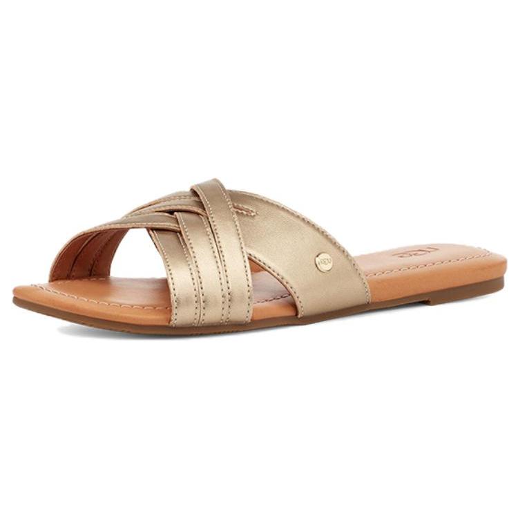 UGG Leather Stylish Sandal Women's Metallic 1142712-GLDM