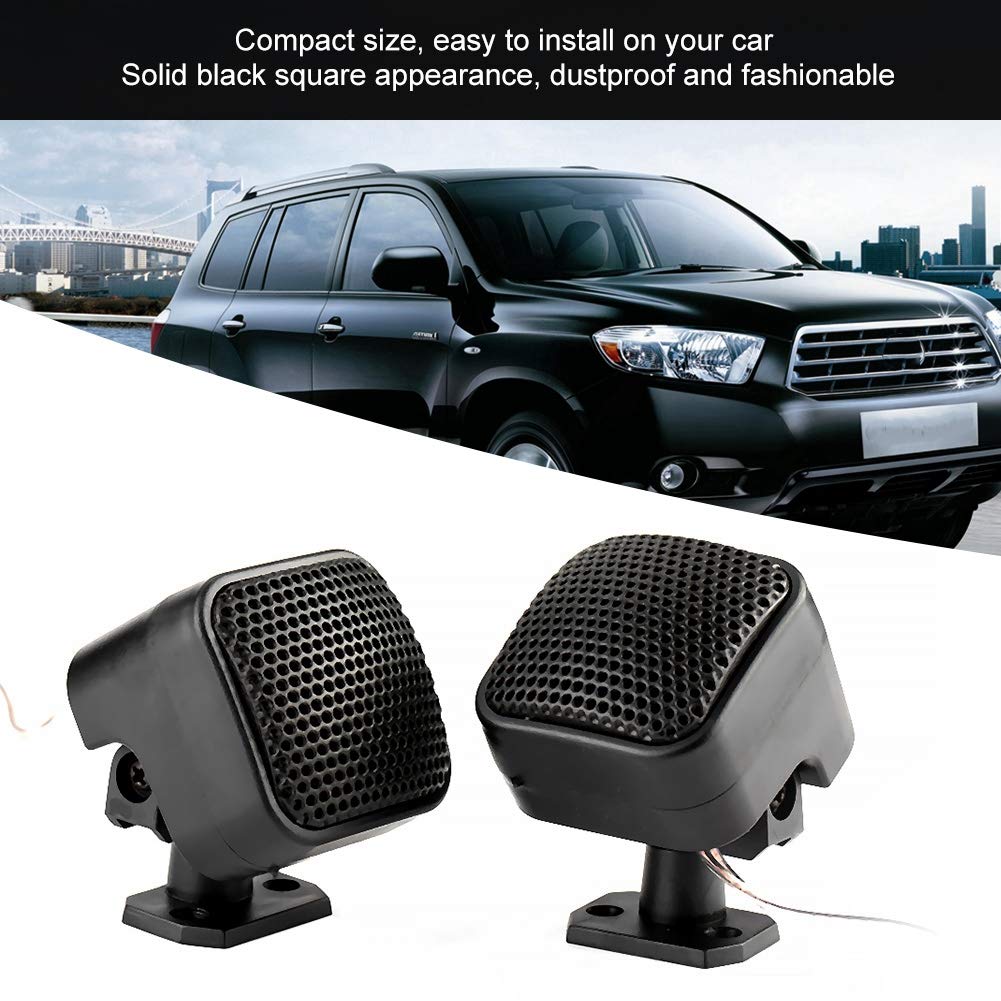 Speaker Car Mount, qiilu Speaker-Qiilu Car Tweeter, 2 Pieces Car Small Square Speaker Loud Audio Music Tweeter Loudspeaker 500W