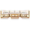 VidaXL Garden Lounge Set 7 Pcs with Cushion Patio Furniture Outdoor Furniture Garden Furniture Outdoor Furniture Cream 3057653