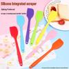Silicone Spatula for Baking and Cake Cream, One-Piece Solid Color, Small,  OPP Bag.