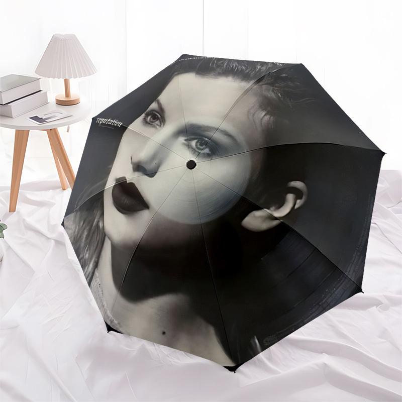 1 pz Ombrello Taylor Swift ad Apertura/Chiusura Automatica, Ombrello da Viaggio Compatto - - Accessorio Festivo, Stecche Robuste yy250807097