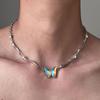 Wrapped Riveted Metal Leather Collar, Punk Heart-shaped Girl Y2k Subculture Niche Necklace