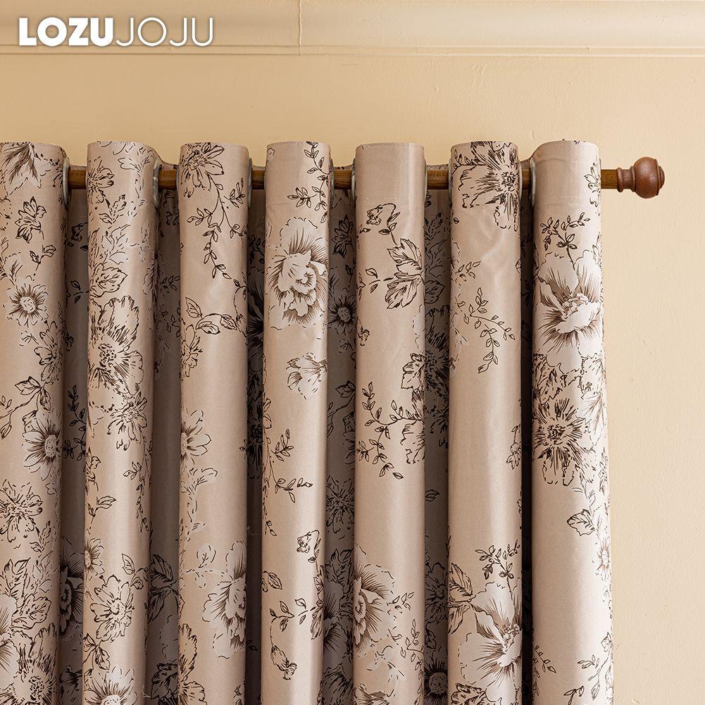 1PC LOZUJOJU Fashionable Retro Printed Blackout Curtains 100% Blackout Thick Curtain for Bedroom Living Room Balcony Window for Home Decor