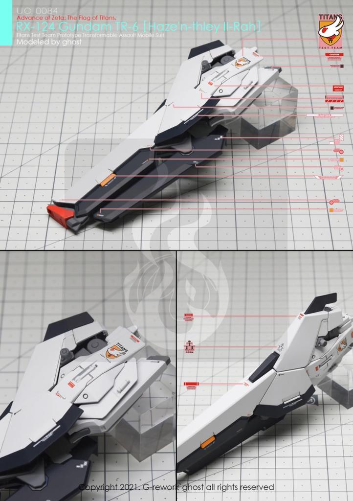 Fluorescent HG RG EG 1144 Robot MS Ensha Detail-Up Water-Transfer Decals (for HG 1144 Gundam TR-6 [Hyzenthley II Ra]) [Used]