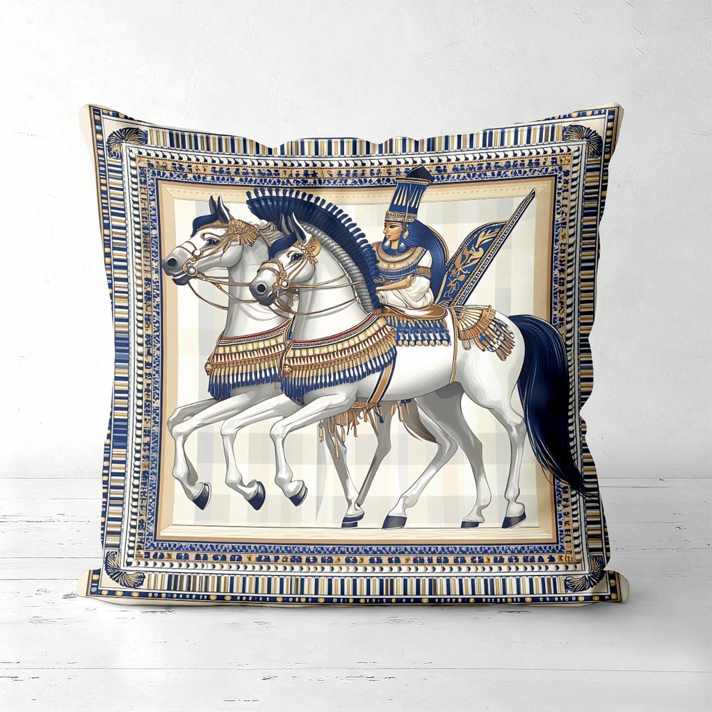 Luxury Equestrian Throw Pillow Covers For Home Decor Polyester sofa cushion cov Headboard Pillow (Without Pillow Core