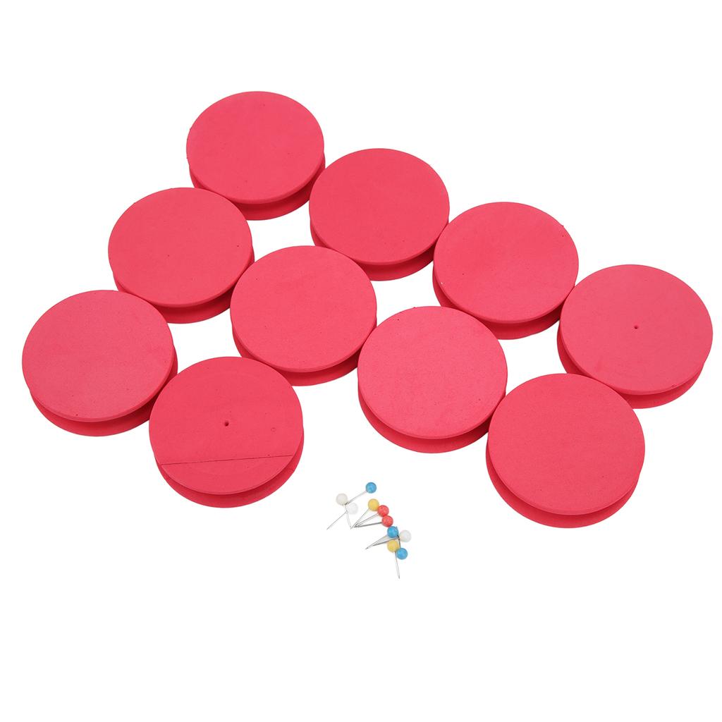 10 buc Bobine de Spumă pentru Pescuit Spume EVA Multifuncționale Placă de Înfășurat pentru Pescuit în Aer Liber Galben