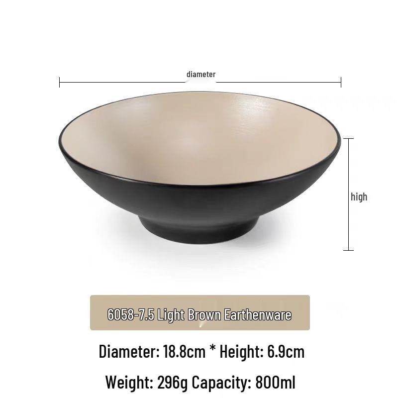 Melamine Japanese Conical Hat Bowl - Large Plastic Soup, Rice, and Noodle Bowl