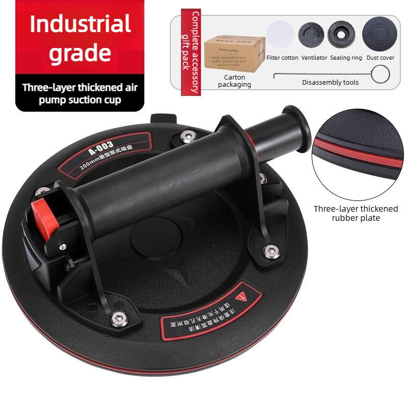 8 Inches Industrial Air Pump Vacuum Powerful Electric Suction Cup Automatic Air Refill Glass Tile Handling Tool Tiling Machine