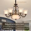 Living Room Pendant Light with Full Spectrum Eye Protection Retro Luxury and Grand Countryside Lighting Fixtures Bedroom and Dining Room Lights
