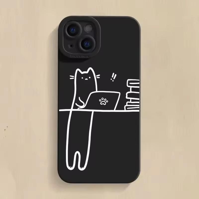 Funny Animal Cat Paired Couple Phone Case For Samsung Galaxy S25 S24 S23 S22 S21 Ultra S20 Plus S24FE A15 A35 A54 A55 Soft Cover