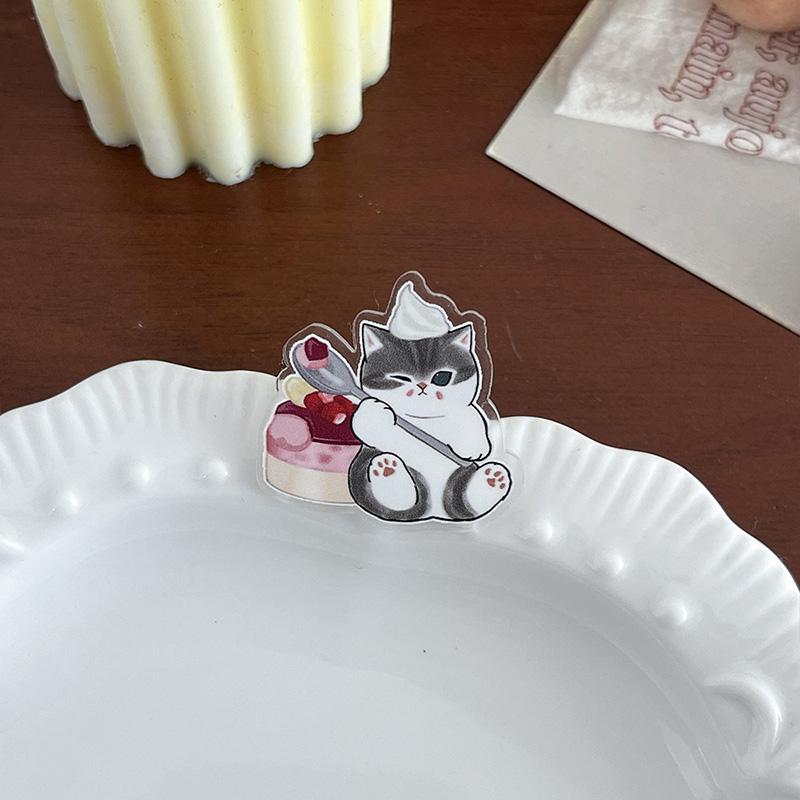 1Pc Acrylic Exquisite Bag Pin Petite Badge Cartoon Cat Brooch