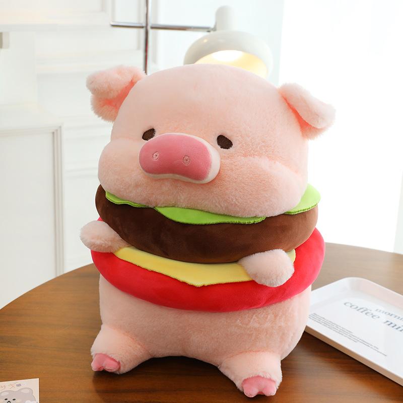 

Новая плюшевая игрушка Hamburg Lulu Pig, мультяшная милая кукла для подруги, детский подарок на день рождения 25cm