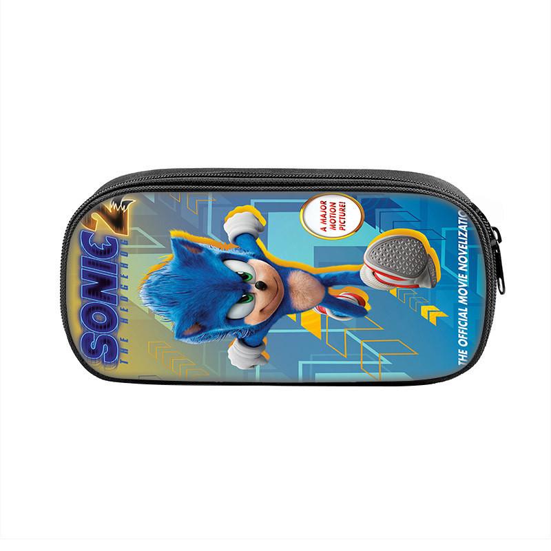 Sonic The Hedgehog Pencil Case With Nylon Material For School Students And Collectors