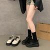 Small leather shoes women's new summer versatile muffin platform student lace-up retro single shoes