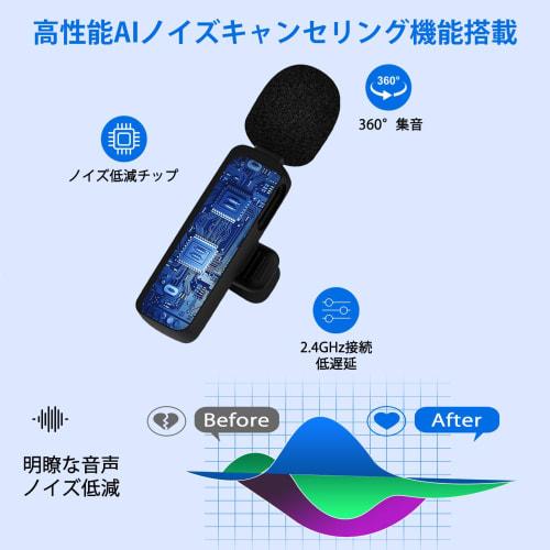 GAEF Wireless Lapel Microphone for iPhone/iPad (Two-Person Simultaneous Use) with 360 Sound Collection, Recording, Noise Reduction, 20m Wireless Tran