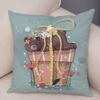 Home Decoration Colorful Cartoon Panda Bear Kids Sofa Car Pillow Cover Cute Animal Cushion Cover funda de almohada