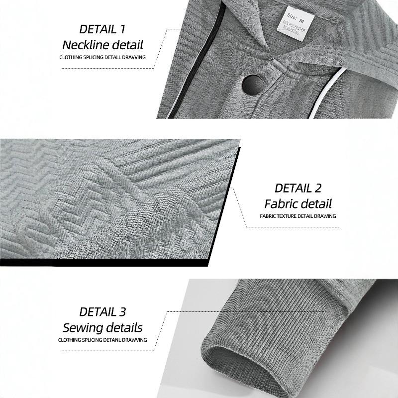 Spring and Autumn Trend Men's Clothing Solid Color Hooded Sweater Fat Men's Fattened Large Size Loose Sports Casual Top Jacket